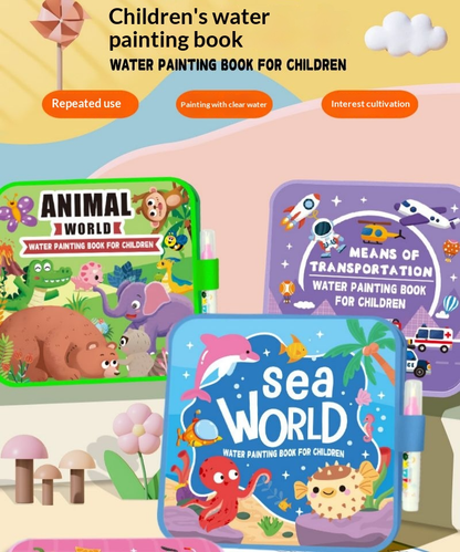 Kids Reusable Water Painting Books: No Mess, No Stress!