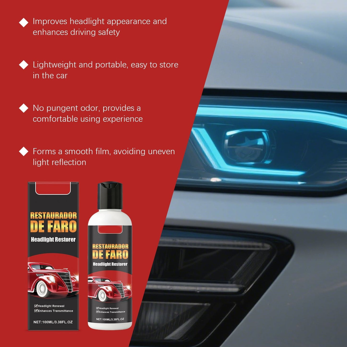 Foggy, Yellowed Headlights Killing Your Night Vision? This Restorer Brings Them Back to Like-New Clarity in Minutes!