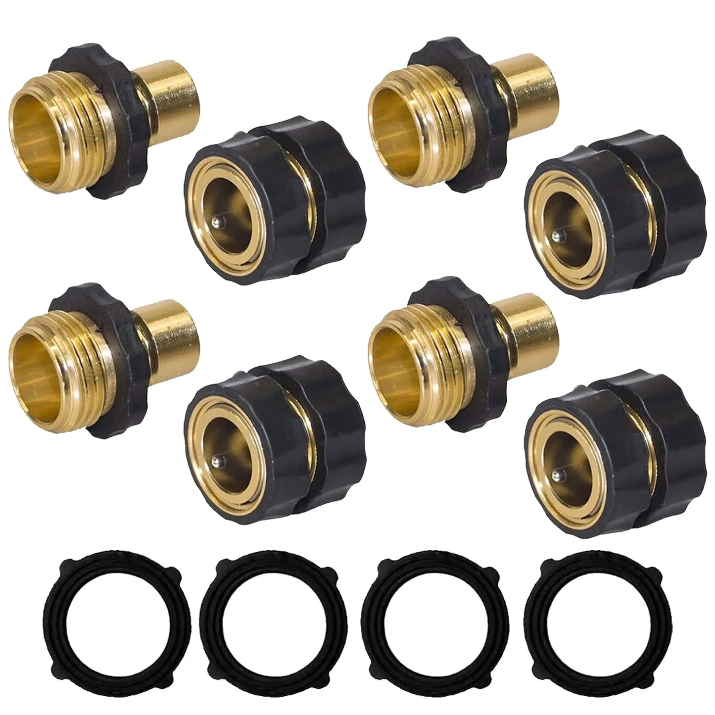Garden Hose Quick Connector, 3/4 Inch Male and Female Garden Hose Fitting Quick Connector