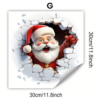 "Santa's Breaking In!" Christmas Wall Sticker 🎅 Funny Holiday Decor for Home 🎄