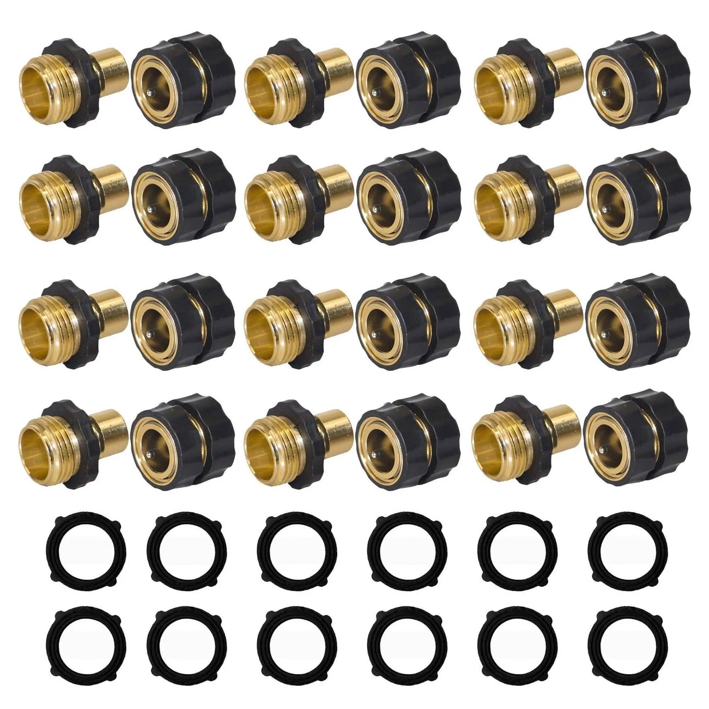 Garden Hose Quick Connector, 3/4 Inch Male and Female Garden Hose Fitting Quick Connector