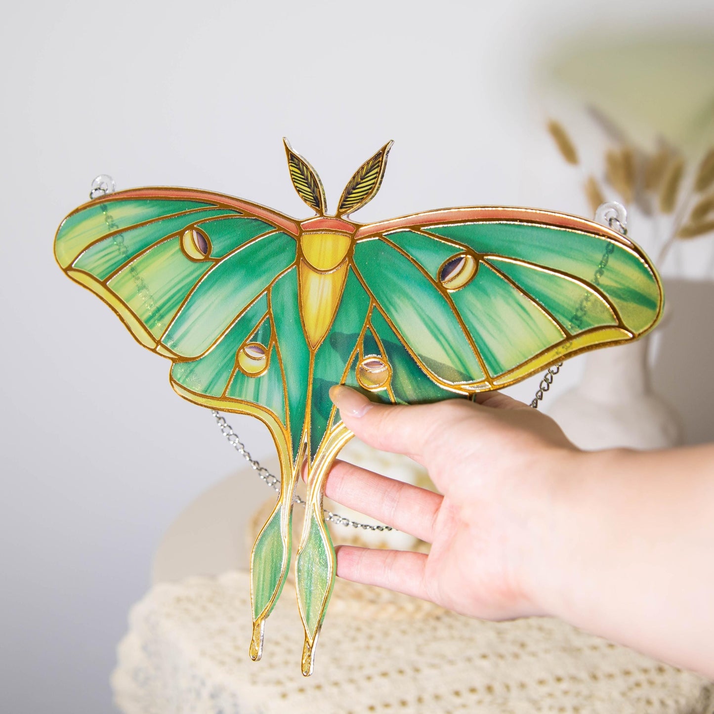 Add a Touch of Nature’s Glow: Butterfly Sunflower Stained Glass Window Decor