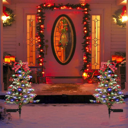 Solar Christmas tree lights holiday decorations, outdoor courtyards, gardens, lawns, small path lights, atmosphere lights