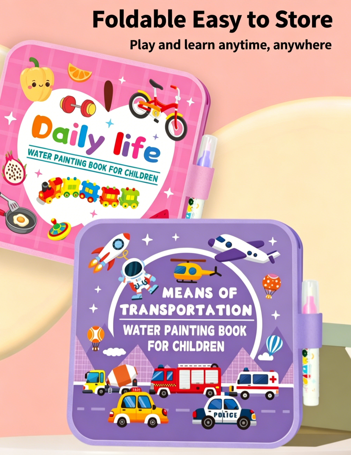 Kids Reusable Water Painting Books: No Mess, No Stress!
