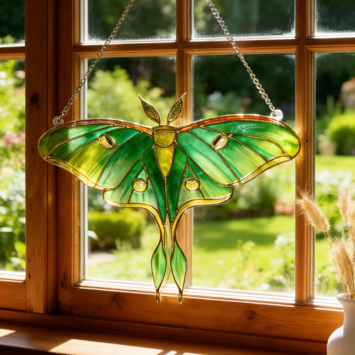 Add a Touch of Nature’s Glow: Butterfly Sunflower Stained Glass Window Decor